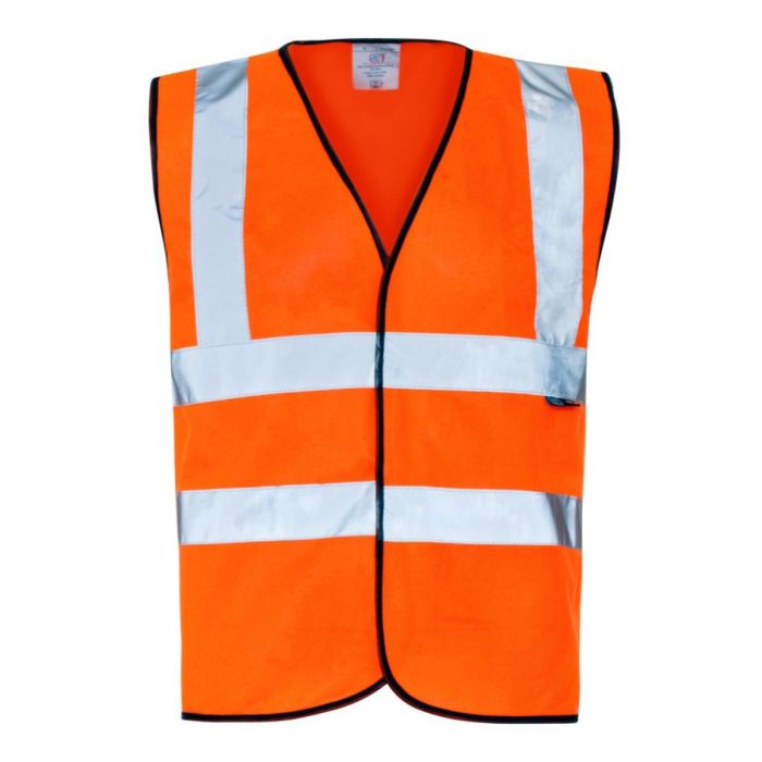 Safety Vest Orange EN ISO 20471 Class 2